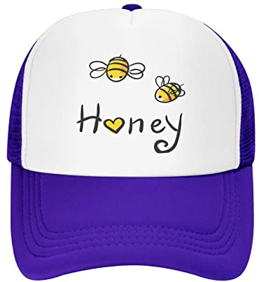 716 Baseball Cap Bienen-Liebes-Honig-Purpur Schirmmütze Uv-Schutz Trucker Baseballkappe Hat Sonnenschutz Sportkappe Für Reisen,Running,Sport