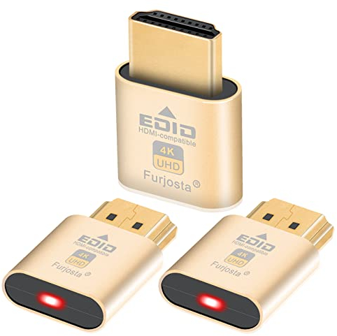 HDMI Dummy Plug 4K Headless Ghost Display Emulator Kompatibel mit Windows Mac OSX Linux Unterst黷zung 4kx2k 1080x2160 f黵 Computer Desktop 4K-3P