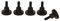Precisiongeek Schwarz Stahl Ansatzschraube Rändelschrauben DIN 464 (5, M3 x 10mm)