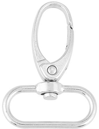 20 Stück Drehbare Verschlüsse Lanyard Karabinerhaken mit Schlüsselring, Schlüsselanhänger Auslöser Clips Haken für DIY Taschen Zinklegierung Gebogen Hummer Taschenverschlüsse (25mm)