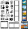 craspire Movie Clear Stamps Movie Icons Tape 3D Glasses Video Transparent Silic1 Stamp Rubber Stamp Für Scrapbooking Geburtstag Fotoalbum Thanksgiving Card Making 4.3 x 6.3 x 0.1 Zoll