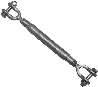 Secure Fix Direct Galvanised Straining Rigging Screw Jaw Jaw 6MM - 64MM (Closed Body Turnbuckle Wire Rope Tensioner) (12MM (1/2))