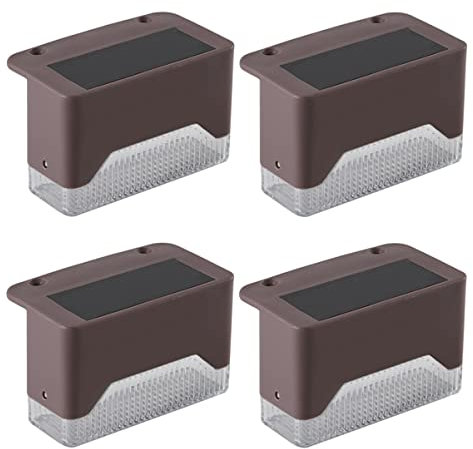 DOITOOL Solar Lichter Outdoor 4pcs Klebstoff Geländer Lampe Dekorative Design für Home Pathway