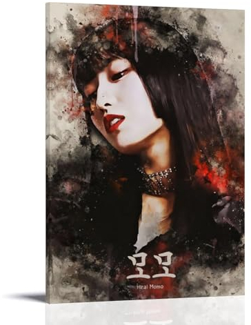 TWICE Momo Poster Dekorative Malerei Leinwand Wandkunst Wohnzimmer Poster Schlafzimmer Malerei, Leinwand Kunst Poster Und Wandkunst Bilddruck Moderne Familienzimmer Dekor 24x36inch(60x90cm)