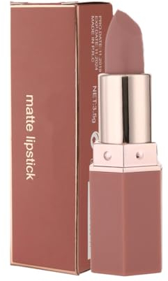 Matte Feuchtigkeit Lippenstift, Matte Lipstick Long Lang Anhaltender, Nicht Verblassender Lipgloss Mit Samtiger Textur, Hochpigmentierter Rosa Lippenstift, Feuchtigkeitslippenstift (03#)