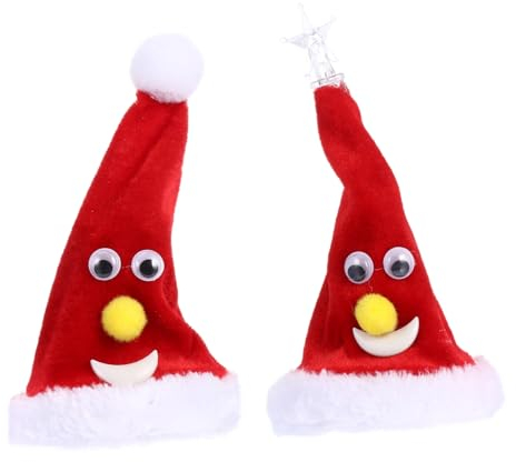 PRETYZOOM 2 Stk Schaukelnde Weihnachtsmütze Schaukelspielzeug Füller für Weihnachtstüten Weihnachtsdekorationen Ornament Christbaumschmuck Schaukelmütze Schaukelhut Leiter