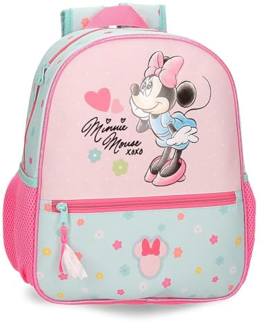 Disney Joumma Bags, Minnie Imagine, Schulrucksack, Kinderrucksack, aus Polyester, breite verstellbare Schulterriemen, oberer Griff Zum Aufhängen., Rosa, Zaino Minnie