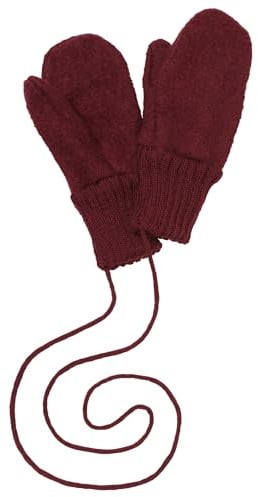 Disana WALK-HANDSCHUHE Baby & Kinder - 100% Bio-Merino, Wollwalk – wetterfest & super warm - unisex in 3 Größen - nachhaltig & fair – mit Strickkordel verbunden - made in Germany
