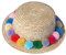 Dinnesis Été Parent-Enfant Femmes Bébé Enfant Fille Plage Arc Paille Bord Plat Soleil Bonnet Bébé Gants 6 12 Mois, a, Taille unique