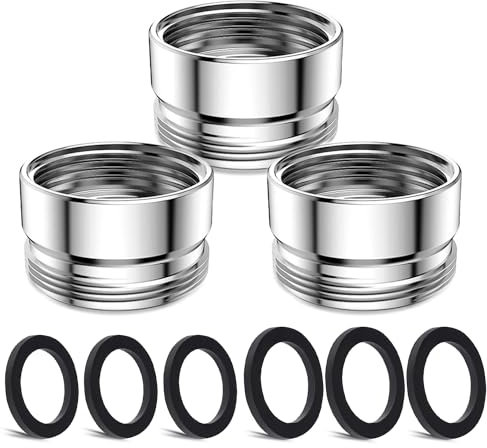 3 Stk Wasserhahn-Adapter, Männlich M22mm auf Weiblich M20mm Feine Schnur Adapter für Küchenbelüfter Waschbecken-Wasserhahn-Adapter Gartenschlauch anschließen Wasserfilter Standardschlauch