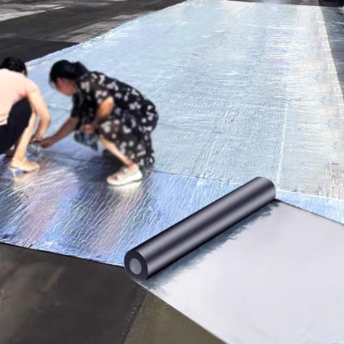 Waterproof Roof Repair Tape,Bitumen Tape,Aluminium Butyl Sealing Tape,Self-Adhesive SBS Modified Rubberized Asphalt,for Pipe/Metal/Roof Leak/Window Seal/Boat,Width x Length (0.2x4m(0.65x13.1ft))