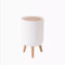 LUZZILE Papeleras para Cocina Bote De Basura con Tapa for Cocina, Baño, Dormitorio, Sala De Estar, Tapa Abierta, Patas Altas 7L Papelera