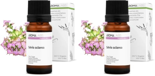 BIO - Clary SAGE Essential Oil - 10mL - 100% Pure, Natural, Chemotyped and AB Certified - AROMA LABS (French Brand) (Pack of 2)