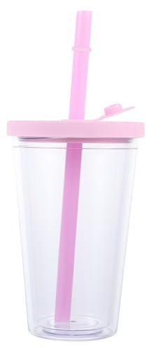 Anneome 1set Tazze Per Bevande Bicchiere Riutilizzabile Per Tè e Attività All Colore Rosa