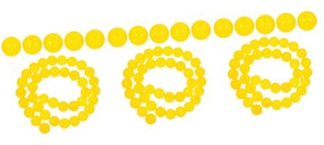 COHEALI 3 Sätze Spieße aus weißem Topasstein Halskette lose Perlen Edelsteinperlen für die Schmuckherstellung schmuck herstellen natursteinperlen Perlen aus Naturstein Bastelperlen Yellow