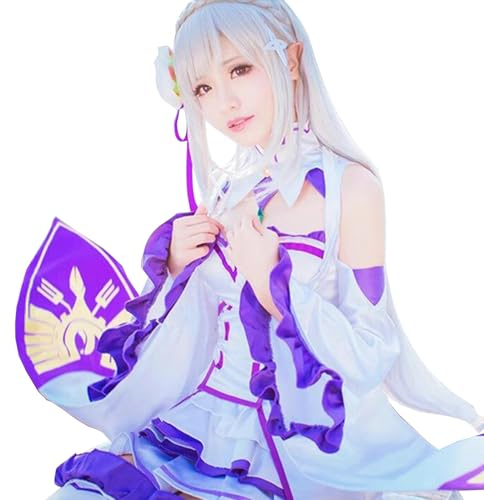 CR ROLECOS Anime Emilia Cosplay Kostüm Outfit Re Life In A Different World From Zero Maid Dress Uniform Halloween Party Dress Up XXL