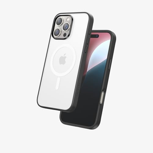 FLOLAB Surtect Tri-Fusion Magnetic für iPhone 16 Pro Max Hülle, schützendes, schlankes Design, MagSafe-kompatibel, militärischer Standard – Klar matt transluzent