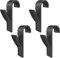 LICQIC 4 Pcs Towel Radiator Brackets Hooks, Bathroom Heated Towel Rail Hooks for All Standard Radiators, Black