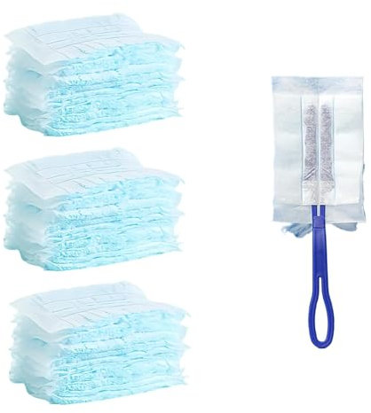 30 PCS Flash Dust Magnet, Disposable Electrostatic Duster For Cleaning, Lock Away Dust, Dirt And Hair For Home & Car Cleaning With 1 Handle
