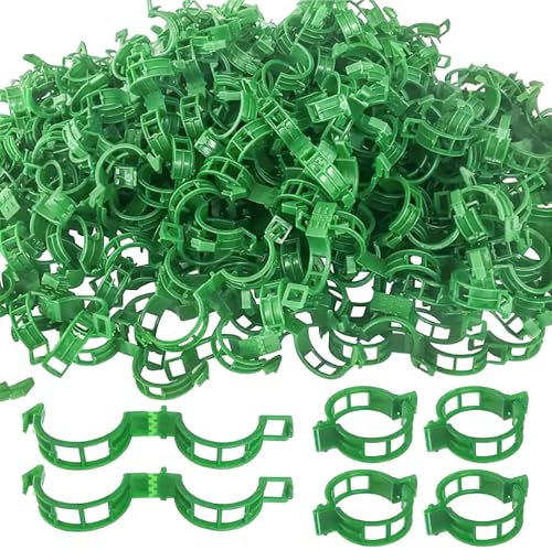 HFMYGS 100 Pcs Plant Clips, Plant Clips for Climbing Plants, Fixed Clips for Climbing Plants, Twine Vine Trellis Cage, Fixing Tomatoes Vegetable Garden Cucumbers Support Clip Grafting Tools