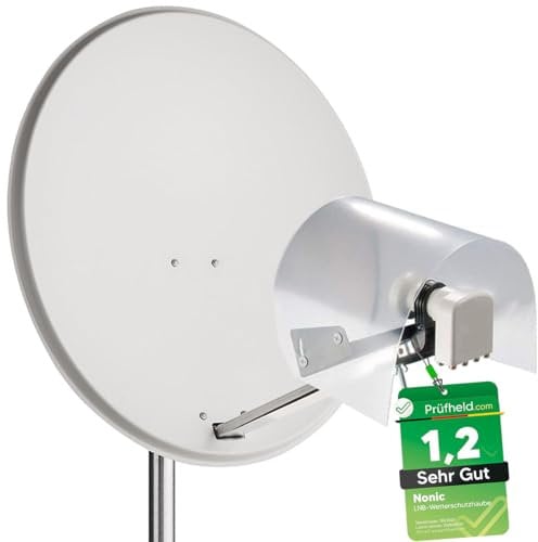 [ Test SEHR GUT, Note 1.2 *] Nonic LNB Wetterschutz Kappe für 2 LNBs, LMB Wetterschutzkappe Wetterschutzhaube, Schutz vor Regen Hagel Schnee, LMB Schutzhaube für Satellitenschüssel, Abdeckung Haube