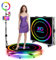 360 Photo Booth Machine,Automatic Slow Motion 360 Spin Camera Video Booth on APP Control,Logo Custom,RGB Light,with Flight Case (26.8inch(68cm))