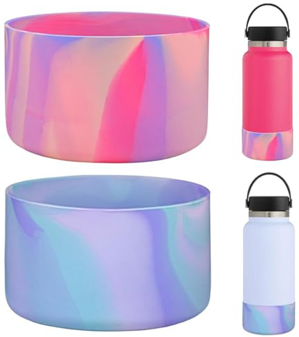 HEYSKAY 2pcs Protective Flask Silicone Boot Base 32-40oz for Hydro Flask Water Bottle Accessories,and Compatible With Yeti, Iron Flask More Brands Stainless Steel Bottles