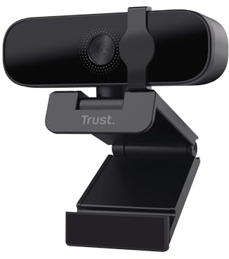 Trust Oran 1080p Webcam for PC, Full HD USB Web Cam with Privacy Cover, 30 FPS Computer Camera with Microphone, Universal Stand, 85% Recycled Plastics, Webcam for Laptop Desktop Mac Windows