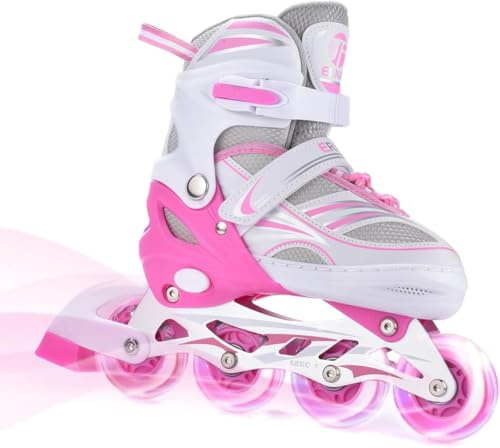 ERNAN Verstellbar Inliner. Inline Skates, verstellbare 4 Größen Inline Skates, für den Innen- und Außenbereich