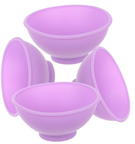FUNNETOYU 4 Stück Silikon Schale Klein Wiederverwendbare Mini-silikonschüsseln Rutschfeste Rührschüsseln Für Masken Und Gewürze Vielseitig Einsetzbar Leicht Und Tragbar Für Unterwegs