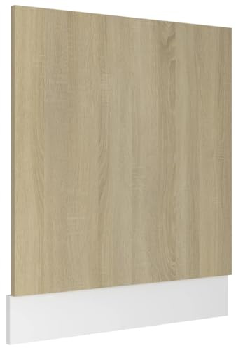 Todiikf Pannello frontale per lavastoviglie in rovere Sonoma, 59,5 x 3 x 67 cm, in legno, per cucina, serie Lyon, design moderno, robusto e durevole, per cucina da incasso