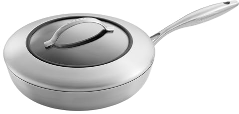 SCANPAN CTX Schmorpfanne mit Deckel 28 cm | 5-schichtige Konstruktion | Für alle Herdarten geeignet | Multifunktionale Pfanne Induction | Stratanium Antihaftbeschichtung | Ofenfest