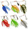 6 Stück Angeln Köder Set Hartschale Spinner Köder Spinnerbait Blinker mit Rock Jig für Barsch Hecht Forelle