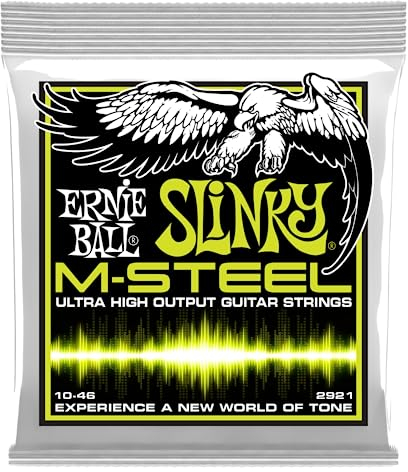 Ernie Ball, Regular Slinky M-Steel, P02921, Corde per chitarra elettrica, diametro 10-46