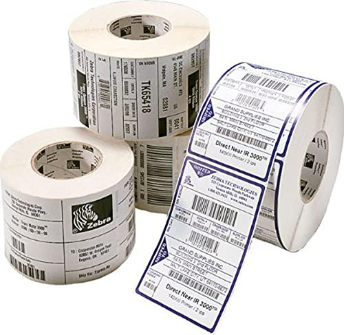 Zebra 1790 Labels, 19 mm, Box of 12 76 MM – Coated Perfo Box of 4