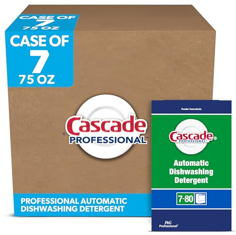 Cascade Professional Bulk Automatic Dishwasher Detergent Powder for Commercial Use, Fresh Scent, 75 oz. (Case of 7)