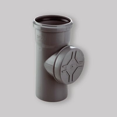 Bampi BRE120000 Raccordo htre ispezione Diametro 125, Bianco/Grigio/Nero