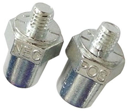 Sharplace 2 Pezzi Positivo Negativo Batteria Per Auto Terminal Morsetto Connettore Clip D'argento