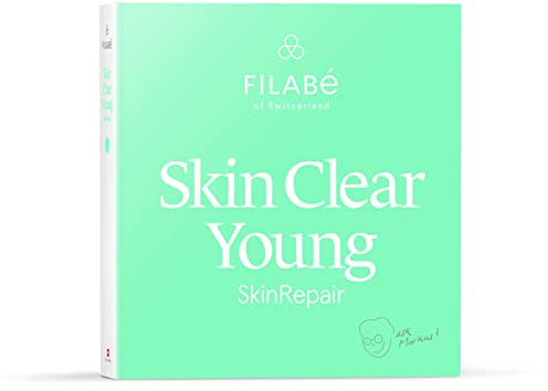 Skin Clear Young - For the treatment of oily skin with spots and blackheads up to the age of 22. Pack for 28 days. Vegan and additive-free - Swiss made by Filabé of Switzerland