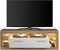 trendteam smart living - TV-Lowboard Fernsehschrank Fernsehtisch klein - Wohnen - Rock - Aufbaumaß (BxHxT) 150 x 48 x 44 cm - Farbe Wotan Eiche mit Weiß Hochglanz - 182685049