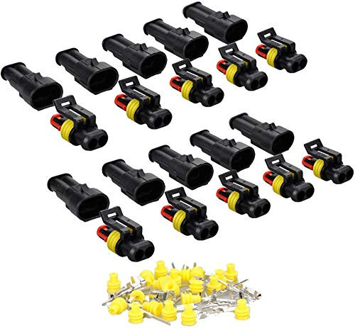 ZYTC Lot de 5 connecteurs électriques étanches à 2 broches pour voiture avec fil AWG Marine om3