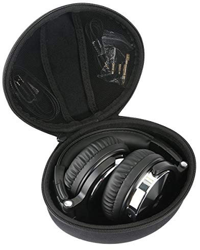 Khanka Headphone Case for OneOdio Over Ear Headphones Closed Back Studio DJ Headphones Bluetooth Headset, Case Only (Black zipper)