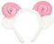 Amosfun Niedlicher Pinker Schafohren Haarreif FüR KostüMe, Partys Und Spa-Anwendungen, EinheitsgrößE, Haarband Mit PlüSch HöRnern