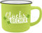 GRUSS & CO Becher Motiv Glücksbecher | New Bone China Porzellan, Emaille-Optik, 35 cl | Geschenk, Glücksbringer | 45782, 1 Stück (1er Pack)