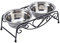 Yosoo Health Gear Double Dog Bowls with Stand, Stainless Steel Raised Food and Water Bowls for Small Medium Pets Dogs Cats