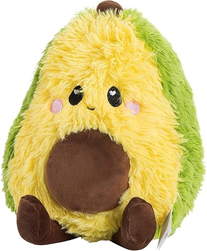 Happy Fuel Avocado Microwavable Unscented 1.5lbs Heating Pad For Women And Kids- Cute Soft Cozy Pillow Plush Heatable Warm Stuffed Animals- Kawaii Hot & Cold Plushie Food Toy - Avocado Gifts For Girls
