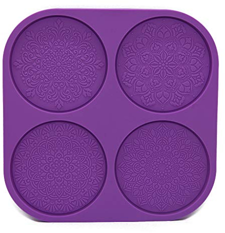 XIANZI I3TH Mandala pattern coaster mold, Acrylic
