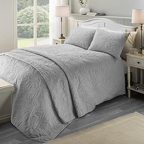 Serene - Luana Pinsonic Bettbezug-Set – Einzelbettgröße in Silber