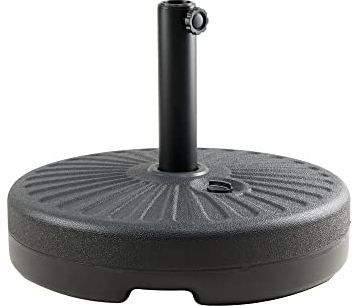 MaxxGarden Sonnenschirmständer – Schirmständer Sonnenschirm - 60L – 50x14 cm - Schirmständer für Große Schirme - Schwarz