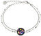 Concrete Jungle | Armband LIA Black Crystal Damen | 316L rhodiniert | Anhänger rund | Premium Beton | Geschenk Freundin, Mama, Tochter, Frau Geburtstag | Echtschmuck